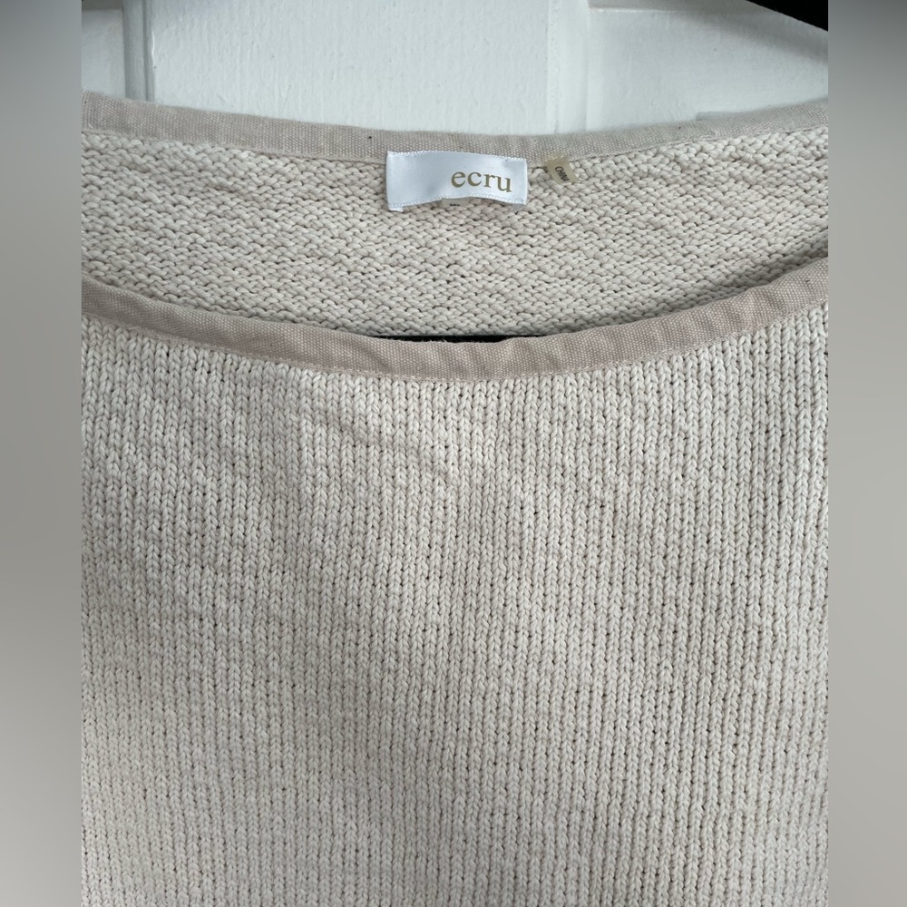 Ecru cotton sweater - Picture 2 of 5